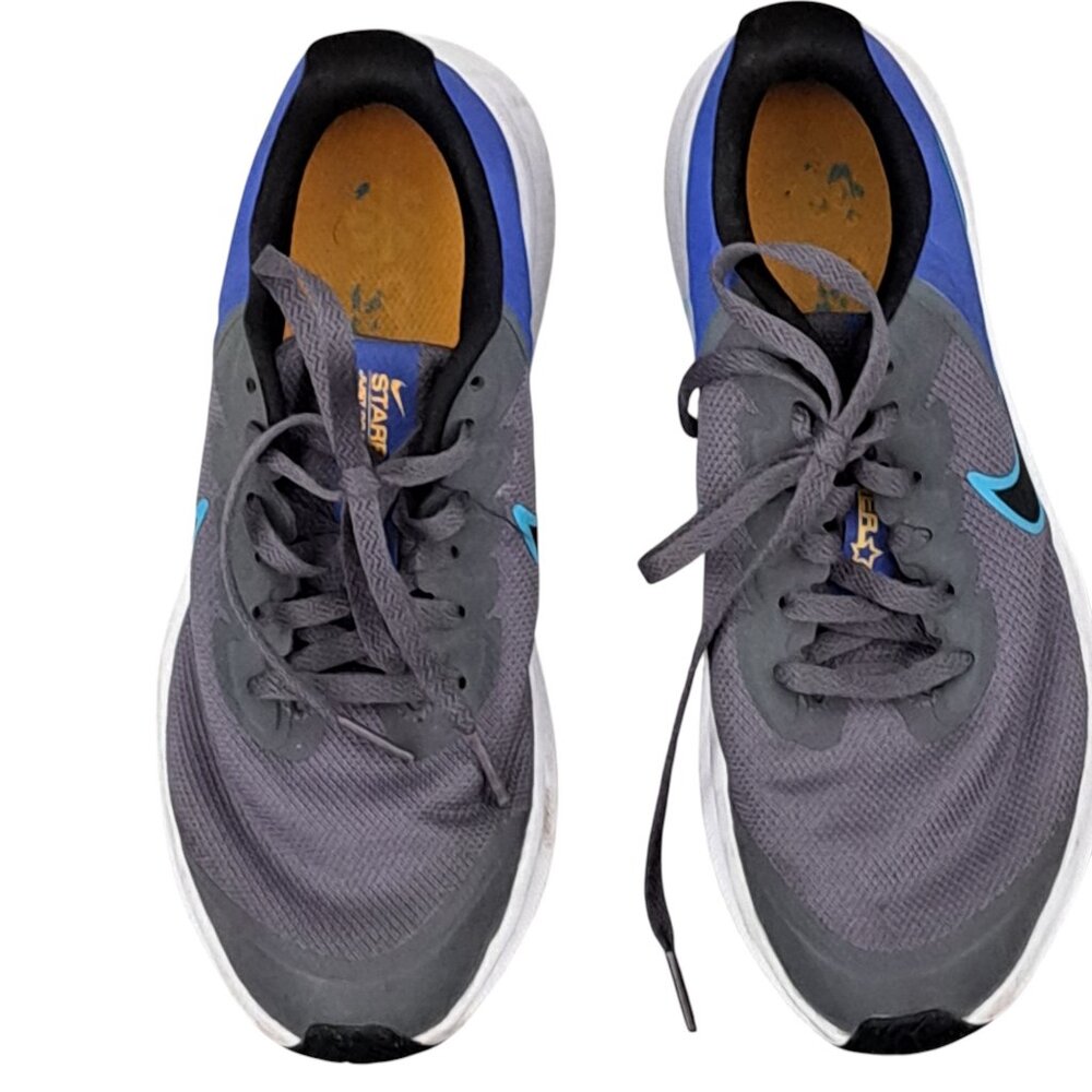 Nike Star Runner Gray And Blue Boy's Sneakers Shoe  Size 4Y